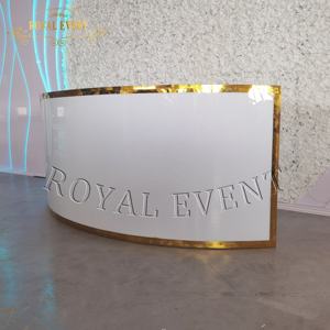 Table de comptoir extérieure <span class=keywords><strong>moins</strong></span> chère Table de bar ronde en acrylique ensemble de Tables de bar de mariage pour cocktail en or à vendre - Product Image 3