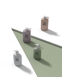 Vente en gros de conteneur de gel douche carré 250 500ml personnalisé pour gommage corporel PEHD PCR bouteille de shampoing personnalisée vide - Product Image 3