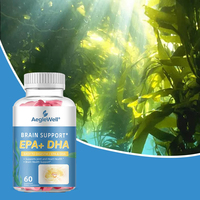Aeglewell OEM Vente en Gros Huile d'Algues Naturelle EPA DHA Multi Oméga 3 Bonbons Gommeux pour Soutenir la Santé Cérébrale