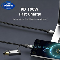 Kabel USB-C ke RJ45 Laris Manis 1000Mbps 4K 60HZ Kabel Adaptor USB C ke RJ45+ USB C Adaptor Gigabit Ethernet untuk Komputer