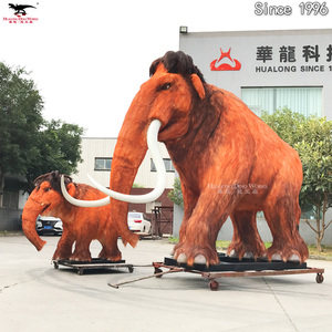 Animale animatronic a grandezza naturale mammut bambino e mamma - Product Image 1
