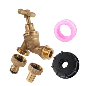 Ibc Tank Adapter 1/2 Inch Messing Kraan S60X6 Grove Draad Ibc Tank Montage Water Tank Tap