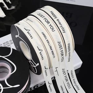 Gros ruban de satin personnalisé blanc noir rose ruban gâteau fleur cadeau décoration bande juste pour vous conception de lettre - Product Image 5