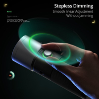 Lampe Torche de Vidéographie SIDANDE 10W, Lumière Photo Zoomable, Lumière d'Ambiance Gobos avec Filetage 1/4'' pour Support d'Appareil Photo