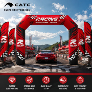 Arco Inflable Personalizado CATC y Juego de Banderas de Plumas para Carreras |   Puerta del Festival de Deportes de Motor |   Línea de Meta de Marca Speed <span class=keywords><strong>Line</strong></span> para Eventos |   MOQ-<span class=keywords><strong>1</strong></span> - Product Image 2
