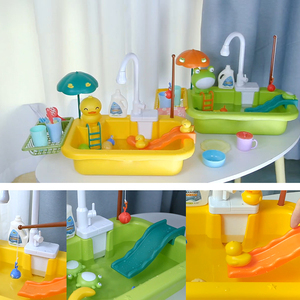Juego de Cocina de Juguete de Plástico AJB con Circulación Automática de Agua y Juego de Peces para Niños y Niñas - Product Image 2