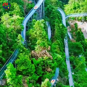 Grand <span class=keywords><strong>toboggan</strong></span> aquatique en verre long dérivant dans les airs sur la montagne montagnes russes <span class=keywords><strong>toboggan</strong></span> de parc aquatique en verre - Product Image 3