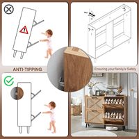 Meuble à chaussures en bois ultra-mince design entrée, avec grande capacité et panneaux en rotin