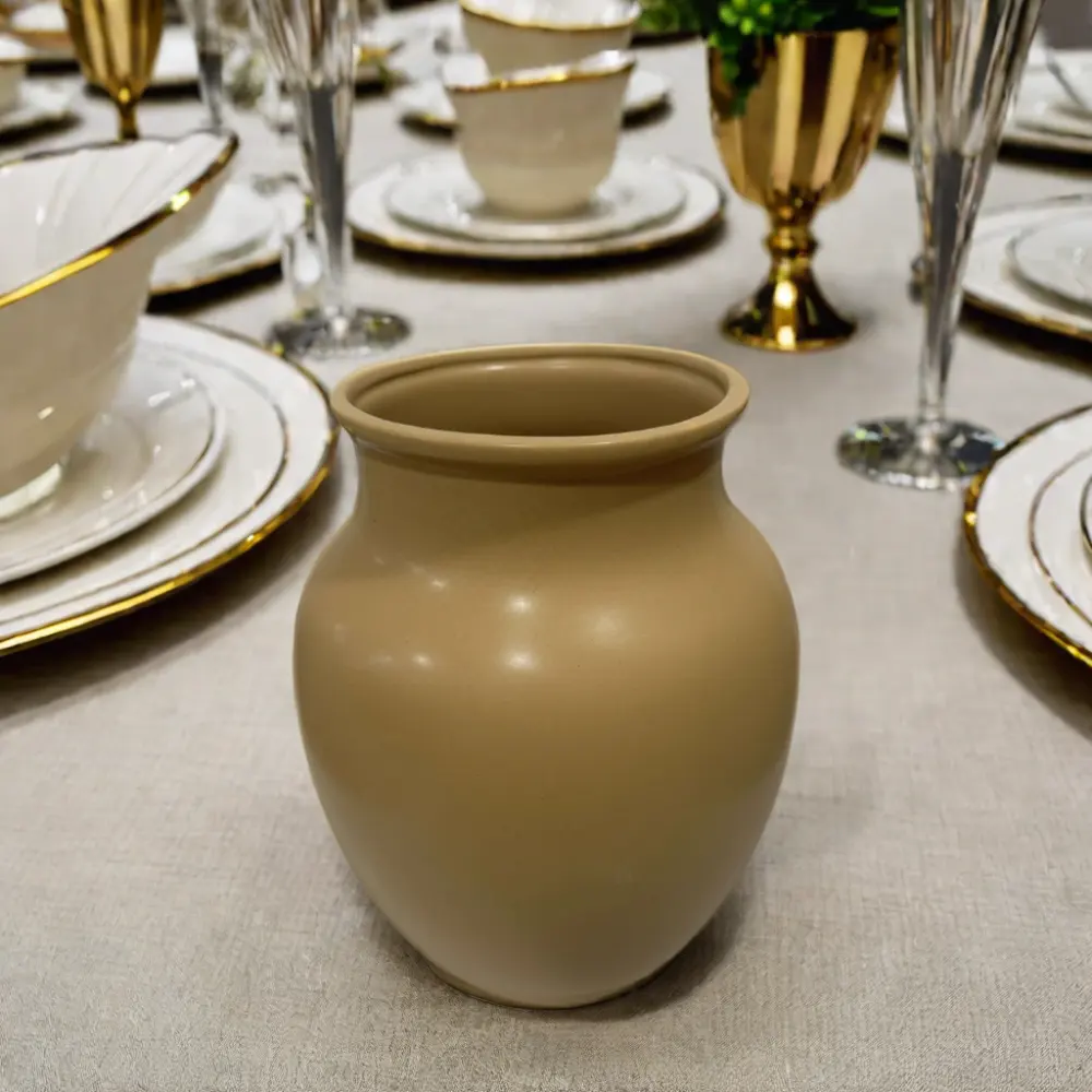 Hot Selling Modern 3D Printed Big Size Porcelain Vase Everyday Used Ceramic Flower Shaped for Home Decoration Tabletop Display