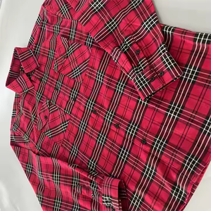 Camisa de Franela a Cuadros de Algodón Casual de Alta Calidad para Hombre, Cuello Alto, Antiarrugas, Transpirable, de Secado Rápido, Tejido Teñido en Hilo, Venta al por Mayor - Product Image 4