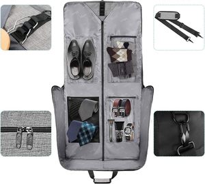 Échantillon gratuit, housse de vêtements à fermeture éclair personnalisée, poches en vrac, robes de mariée, housse de costume, sac de voyage pour homme, logo personnalisé imprimé - Product Image 6