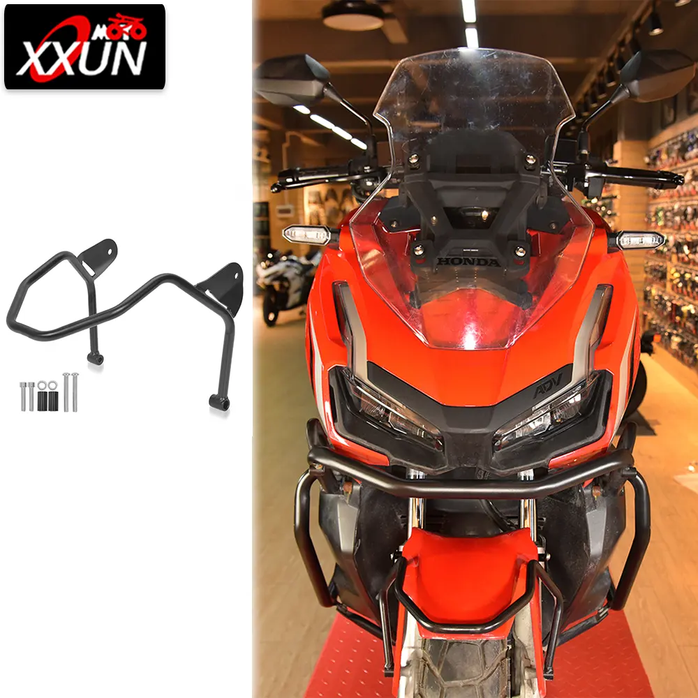 XXUN Motorcycle Front Wheel Fender Bumper Guard Mudguard Crash Bar Frame Protector for Honda Adv150 ADV-150 2018-2022