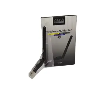 Alfa adaptor daya USB USB 2.0, adaptor Wifi kartu jaringan Wifi untuk PC Laptop