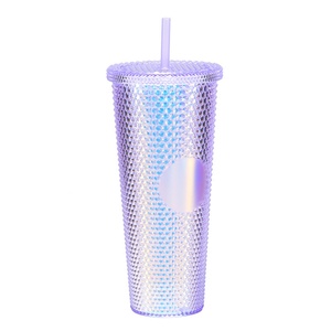 Vaso de Plástico Degradado de Doble Capa con Asa, Portátil, Gran Capacidad 710ml, Ecológico, para Comercio Transfronterizo - Product Image 5