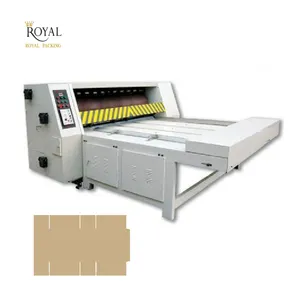 Hoge Snelheid Semi-Automatische Kartonnen Ketting Feeder Creaser Pizza Box Slotter Roterende Gleufmachine