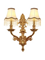Applique murale LED en cuivre de style français, éclairage économe en énergie, commande par interrupteur mural pour chambre, salon, salle à manger, escalier