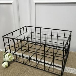 Decorazioni per la casa antico rettangolo di metallo filo di ferro cestino di immagazzinaggio - Product Image 4