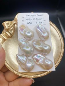 Ngọc trai nước ngọt bán chạy, kích thước lớn, ngọc trai baroque 2A 3A, chất lượng tốt, độ bóng cao, ngọc trai baroque tự nhiên nước ngọt, không gắn sẵn - Product Image 2