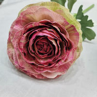 Bunga Ranunculus Buatan Sen Masine dengan Sentuhan Alami, Rangkaian Bunga Sutra untuk Dekorasi Meja dan Hiasan Floral