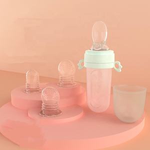 Nouveau modèle 2026, <span class=keywords><strong>biberon</strong></span> distributeur de nourriture en silicone pour bébés et enfants, sûr, motif dessin animé, à presser, pour 0-12 mois - Product Image 5