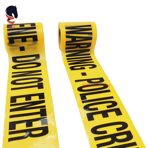 Cinta de advertencia de <span class=keywords><strong>seguridad</strong></span> PE impermeable de alta visibilidad Precaución y peligro Barricada Marcado Tira de cinturón - Product Image 1