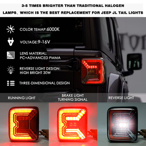 Rojo somke Color LED luces de cola para <span class=keywords><strong>Jeep</strong></span> Wrangler JL JLU 2018 <span class=keywords><strong>2019</strong></span> deporte Rubicon del Sáhara - Product Image 2