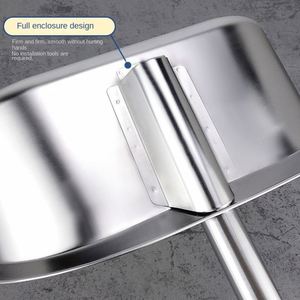 Recogedor de acero inoxidable integrado Dajiang, pala de basura de acero inoxidable no magnética, pala de basura gruesa, cubo sanitario - Product Image 5