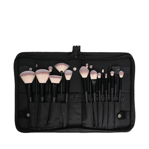 Set de 16 Brochas de Maquillaje Veganas de Pelo Sintético, Color Negro, Marca Privada, Brochas Cosméticas Faciales - Product Image 4