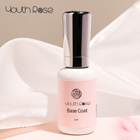 Youth Rose 20 ml – Fournitures professionnelles pour ongles : Base et Top Coat longue tenue pour capsules d'ongles, vernis gel fonctionnel pour salon de manucure