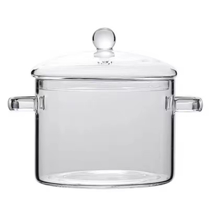 جديد ، أواني طهي زجاجية شفافة عالية المقاومة للحرارة ، أدوات طعام متعددة الوظائف ، طقم حساء ، رف عازل عازل - Product Image 6