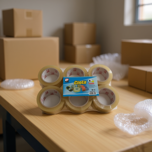 Nastro Adesivo Trasparente Mnj 4.8Cm X 110M Confezione da 6 Pezzi per Imballaggio e Sigillatura - Product Image 2