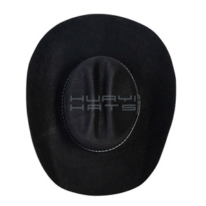 Mũ cao bồi Huayi Sombreros De Vaquero, mũ đen tùy chỉnh, chất liệu nỉ, mũ cao bồi kiểu miền Tây, mũ cao bồi bằng len, mũ cao bồi bằng da, có logo, dành cho nam giới - Product Image 4