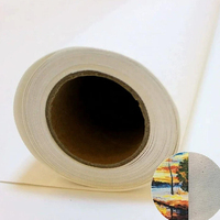 Rouleau de papier peint artistique en polyester blanc Meiyuan 130 g/m² imprimé par jet d'encre, toile tendue pour peinture, tailles 24x36x42