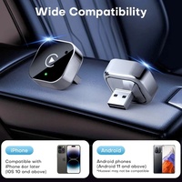 Adaptador Inalámbrico CarPlay para Apple iPhone y Android, Adaptador 2 en 1, Convierte de Cableado a Inalámbrico
