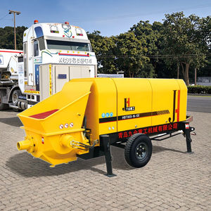 JIUHE Bomba de Concreto Móvil Eficiente para Contratistas de Construcción, Bomba de Concreto Eléctrica Diésel con Remolque - Product Image 1