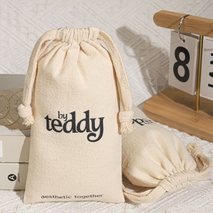 Xách Tay Cotton Tự Nhiên Flannel Dây Kéo Túi Cho Chăm sóc Da Sản Phẩm Tùy Chỉnh Logo In Mỹ Phẩm Quà Tặng Nước Hoa Đóng Gói <span class=keywords><strong>Pouch</strong></span> - Product Image 3