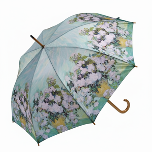 Ombrello in legno AU-02201 Van Gogh Art Design "rose bianche" - Product Image 1