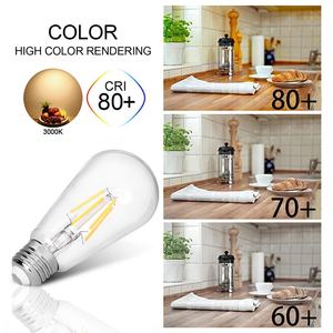 Edison <span class=keywords><strong>ampoule</strong></span> à <span class=keywords><strong>filament</strong></span> LED rétro éclairage américain lampe au tungstène verre transparent finition marron transfrontalier pour <span class=keywords><strong>Amazon</strong></span> AC E14 E27 - Product Image 4