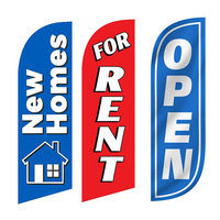 Kit de drapeau plume personnalisé avec sac de transport, drapeau plume pour agents immobiliers lors de visites immobilières