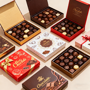 Tùy Chỉnh Các Tông Valentine Của Ngày Snack Nuts Kẹo Sô Cô La Ngọt Ngào Bao Bì Hộp Bóng Matt Laminations Ngăn Bao Gồm - Product Image 1