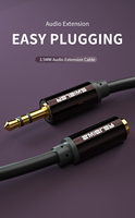 Professionelles 3,5mm TRS Verlängerungskabel, Reinkupfer, Rauschunterdrückend, Flexibel, 1,5M 1/8 AUX-Kabel, 3,5mm Audiokabel