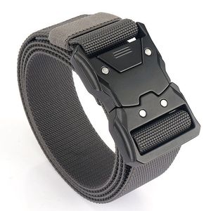 <span class=keywords><strong>Ceinture</strong></span> tactique en toile pour <span class=keywords><strong>homme</strong></span>, <span class=keywords><strong>ceinture</strong></span> de sport de plein air décontractée, <span class=keywords><strong>boucle</strong></span> en alliage automatique, nylon, entraînement, vêtements de travail, extensible, Yonger A6 125cm - Product Image 5