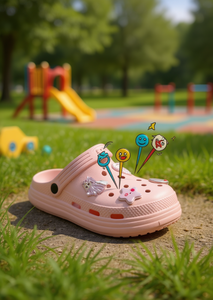 Sandali Zoccoli per Bambini con Spille Animate Taglia 21 Scarpe Estive Casual Suola in EVA Tomaia in Plastica Slip-On Punta Rotonda - Product Image 2