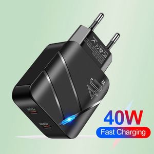 Hot Sale PD40W Fast Charger with PD3.0/QC3.0 2 USB Ports PC <b>Fireproof</b> <b>Material</b> for Mobile Phones & Multiple Devices - Product Image 3