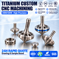Toupies en titane de grade 5 (Ti-6Al-4V) usinées avec précision par CNC, finition de surface, pour bureau, EDC, marque privée, OEM, ODM