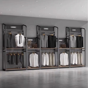 Espositori per Abbigliamento Personalizzati con Logo, Stand per <span class=keywords><strong>Abiti</strong></span> da <span class=keywords><strong>Uomo</strong></span> in Oro per <span class=keywords><strong>Negozi</strong></span>, Design Gratuito per Boutique di Abbigliamento Femminile - Product Image 4