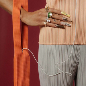 Sac bandoulière portable pour smartphone, mini pochette accessoire, en polyester rayé ou uni, style Ins - Product Image 1