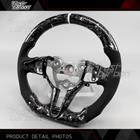 Volante de Fibra de Carbono Forjado Personalizado en Blanco Plateado con Pantalla LED para Hyundai Elantra I30N I20N Veloster N 2021-2025