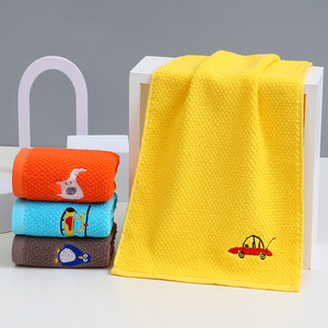 Pure Cotton Embroidered Children's Towel 25x50 Cm Cartoon Design For Kids Home Use Customizable Logo - Product Image 3