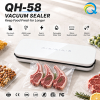 Kit de scellage sous vide compact et durable QH-58, automatique, électrique, portable, avec panneau tactile en verre, pour usage domestique, machine à sceller les sacs alimentaires sous vide